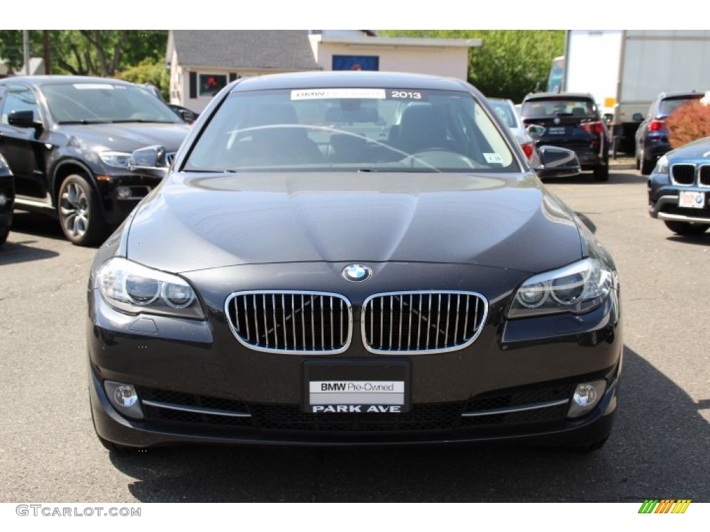 2013 5 Series 528i xDrive Sedan - Dark Graphite Metallic II / Black photo #8