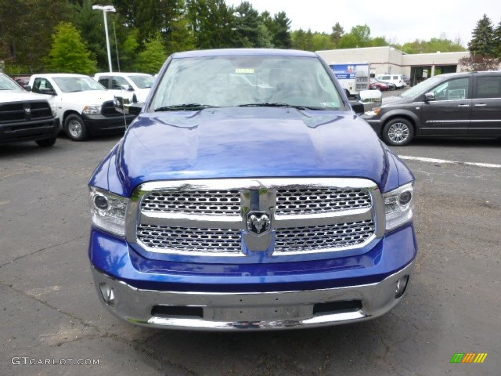 2014 1500 Laramie Crew Cab 4x4 - Blue Streak Pearl Coat / Black photo #3