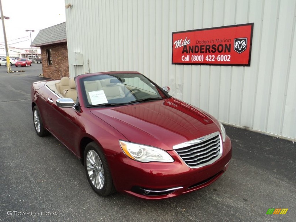 2014 200 Limited Convertible - Deep Cherry Red Crystal Pearl / Black/Light Frost Beige photo #1