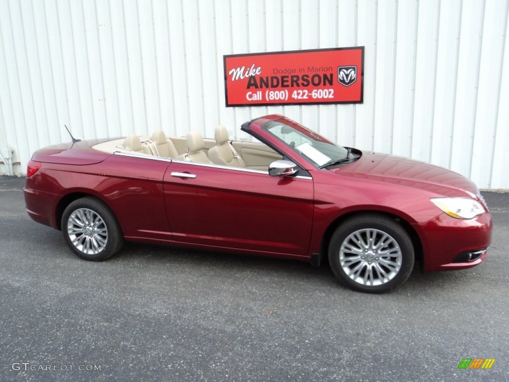 2014 200 Limited Convertible - Deep Cherry Red Crystal Pearl / Black/Light Frost Beige photo #2