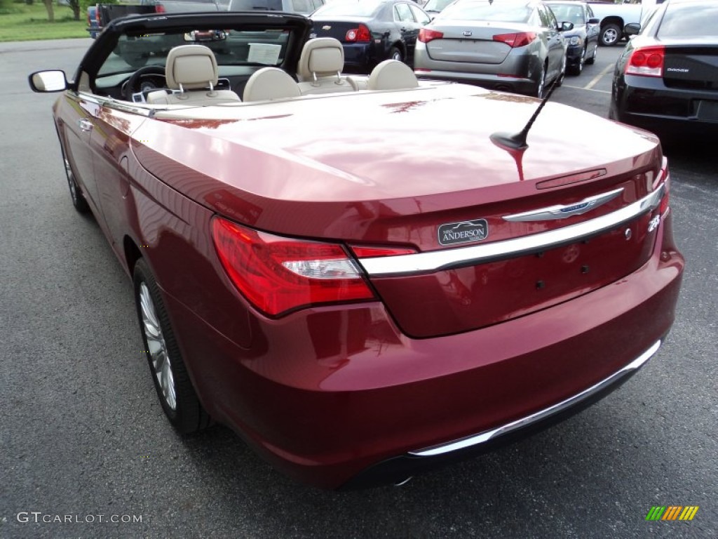 2014 200 Limited Convertible - Deep Cherry Red Crystal Pearl / Black/Light Frost Beige photo #3