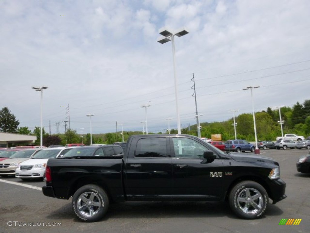 2014 1500 Express Quad Cab 4x4 - Black / Black/Diesel Gray photo #5