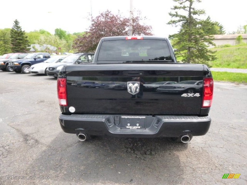 2014 1500 Express Quad Cab 4x4 - Black / Black/Diesel Gray photo #7