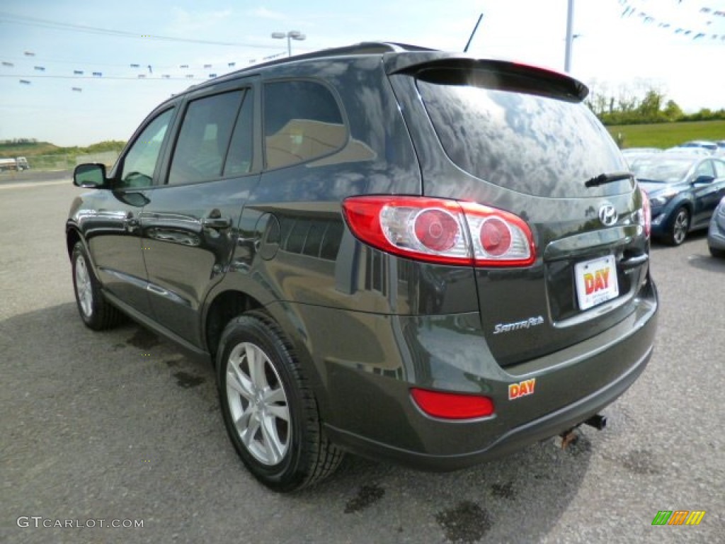 2012 Santa Fe SE V6 AWD - Black Forest Green / Gray photo #5