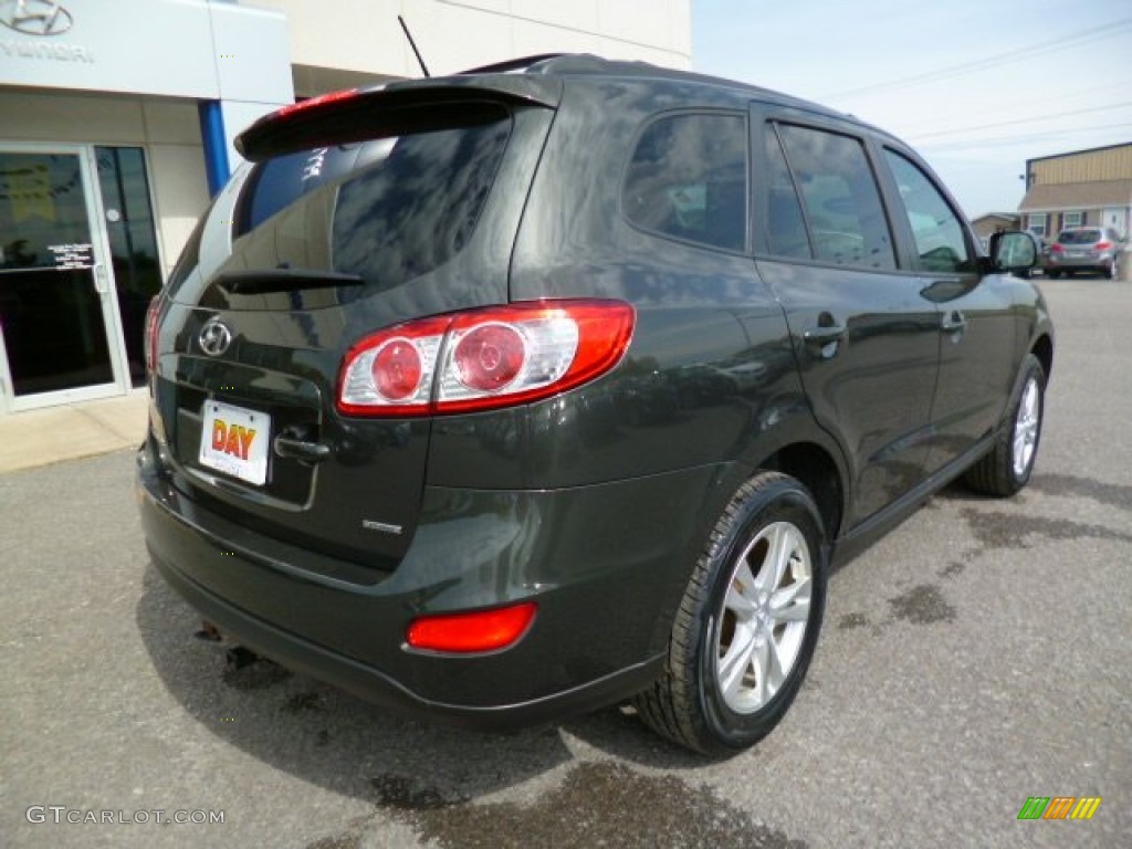 2012 Santa Fe SE V6 AWD - Black Forest Green / Gray photo #7