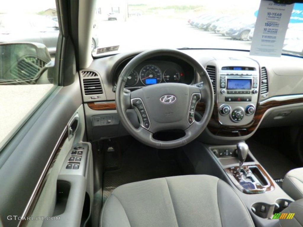 2012 Santa Fe SE V6 AWD - Black Forest Green / Gray photo #14