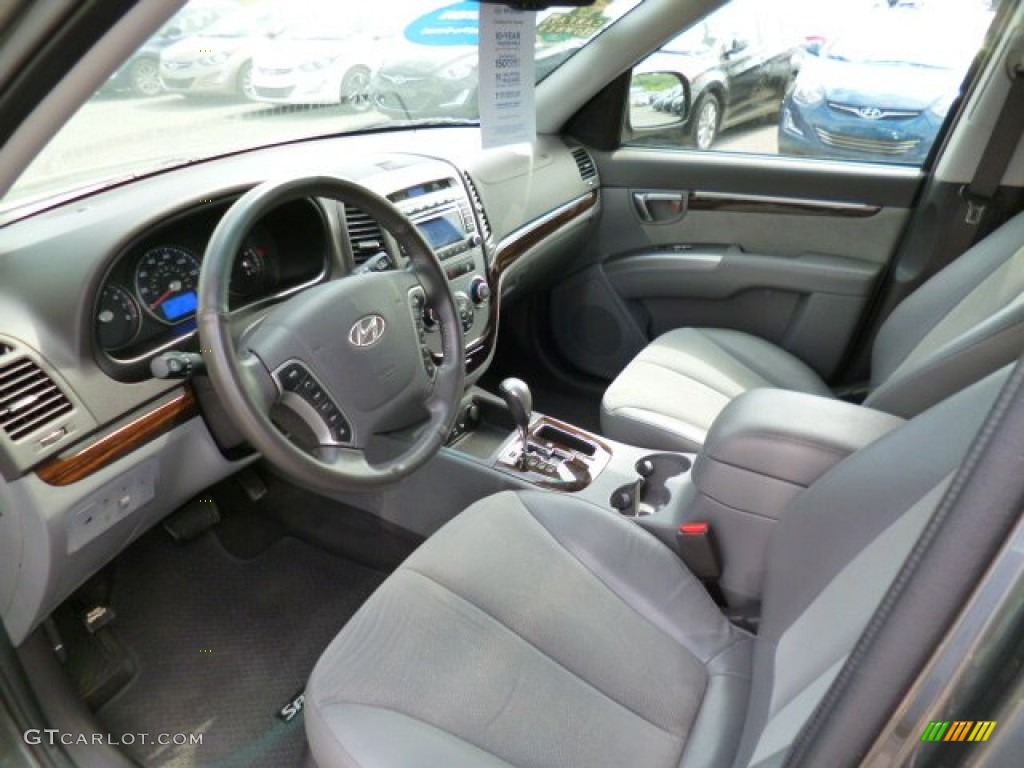 2012 Santa Fe SE V6 AWD - Black Forest Green / Gray photo #16