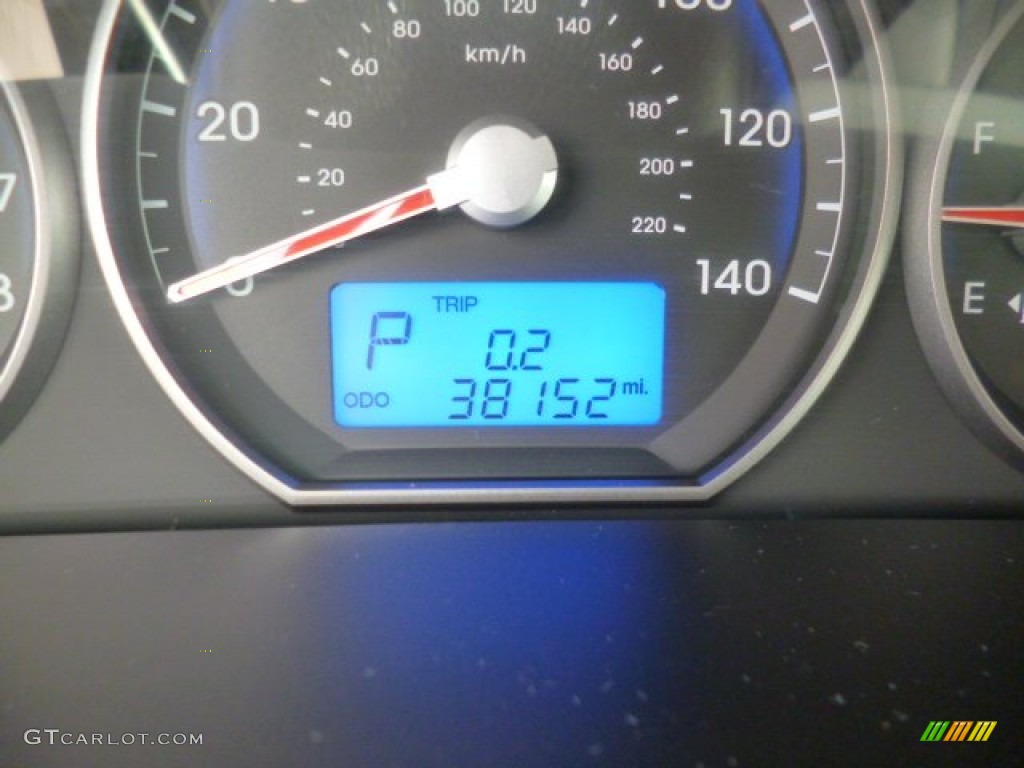 2012 Santa Fe SE V6 AWD - Black Forest Green / Gray photo #20