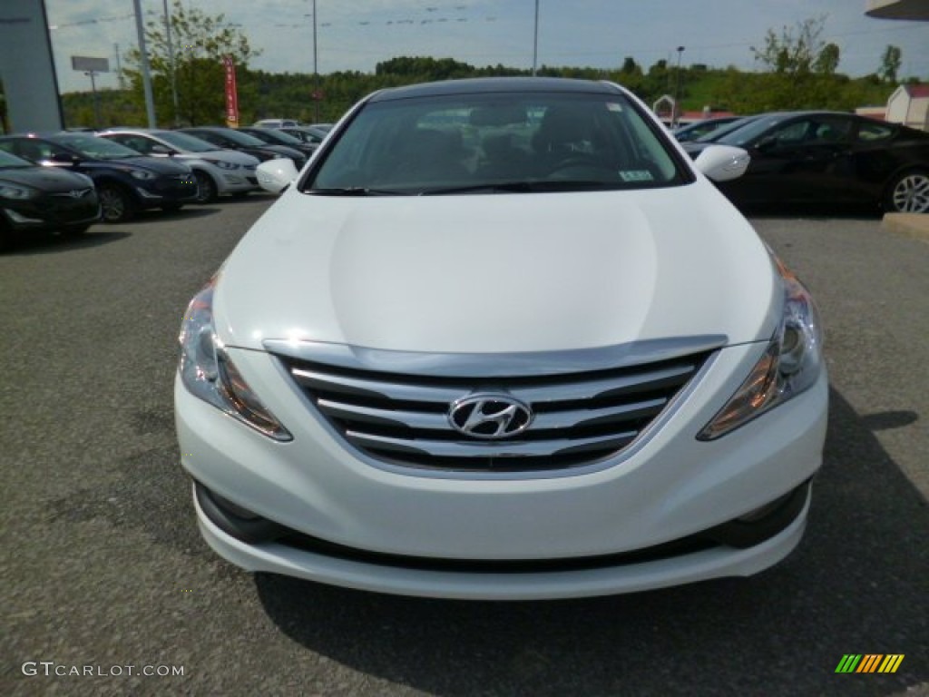 2014 Sonata Limited - Pearl White / Gray photo #2