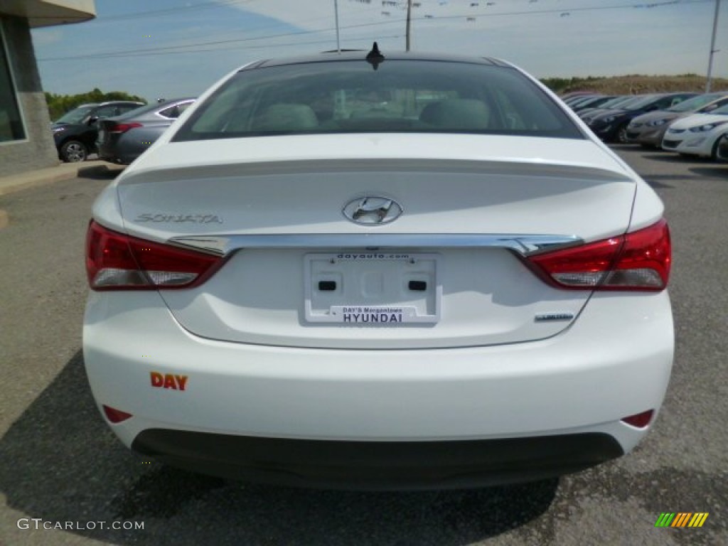 2014 Sonata Limited - Pearl White / Gray photo #6