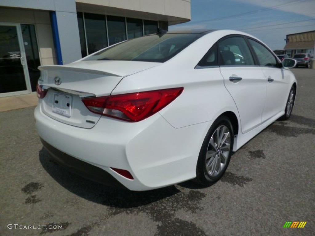 2014 Sonata Limited - Pearl White / Gray photo #7