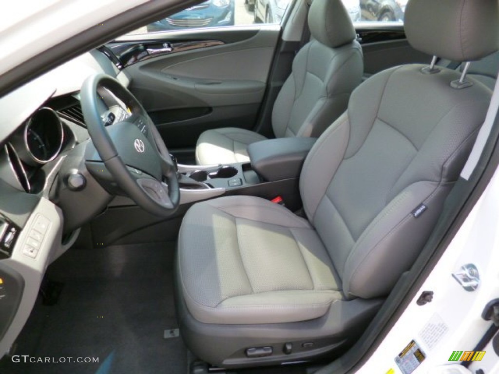2014 Sonata Limited - Pearl White / Gray photo #15