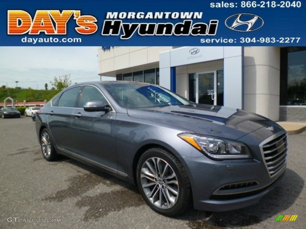 2015 Genesis 3.8 Sedan - Empire State Gray / Black photo #1