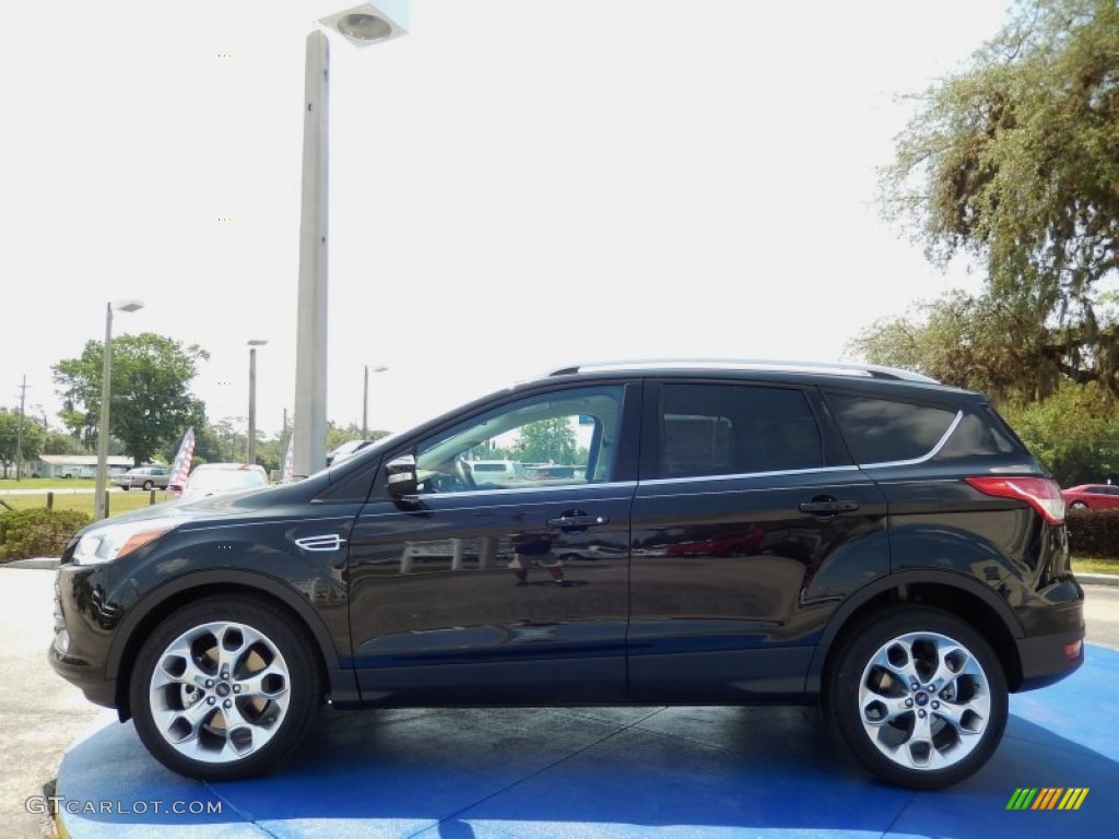 2014 Escape Titanium 2.0L EcoBoost - Tuxedo Black / Medium Light Stone photo #2