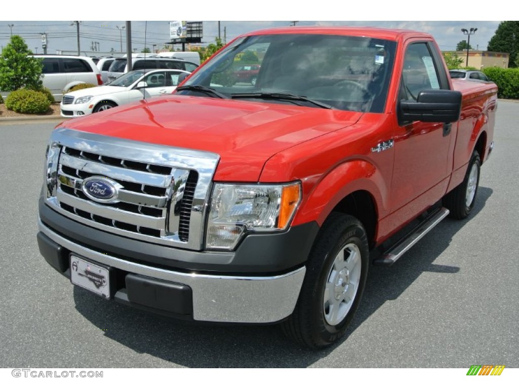2012 F150 XL Regular Cab - Vermillion Red / Steel Gray photo #1