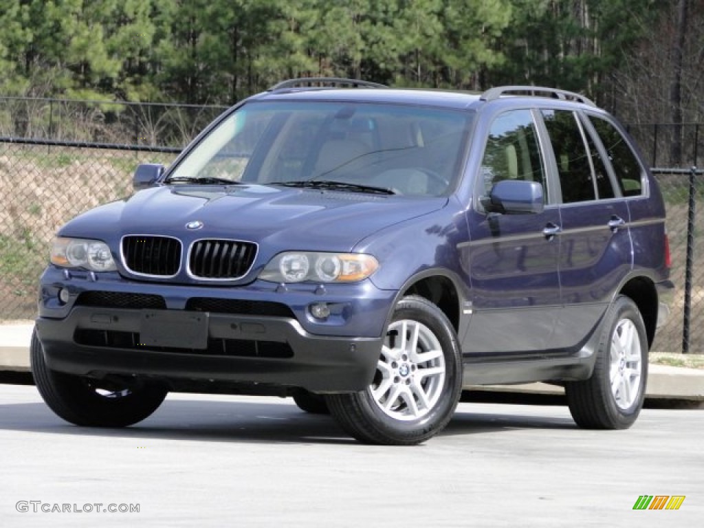 2004 X5 3.0i - Toledo Blue Metallic / Beige photo #1