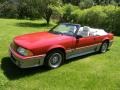 1987 Medium Scarlet Red Ford Mustang GT Convertible  photo #1