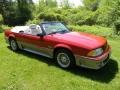1987 Medium Scarlet Red Ford Mustang GT Convertible  photo #7