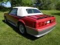 1987 Medium Scarlet Red Ford Mustang GT Convertible  photo #11