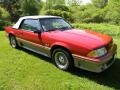 1987 Medium Scarlet Red Ford Mustang GT Convertible  photo #15
