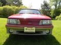 1987 Medium Scarlet Red Ford Mustang GT Convertible  photo #16