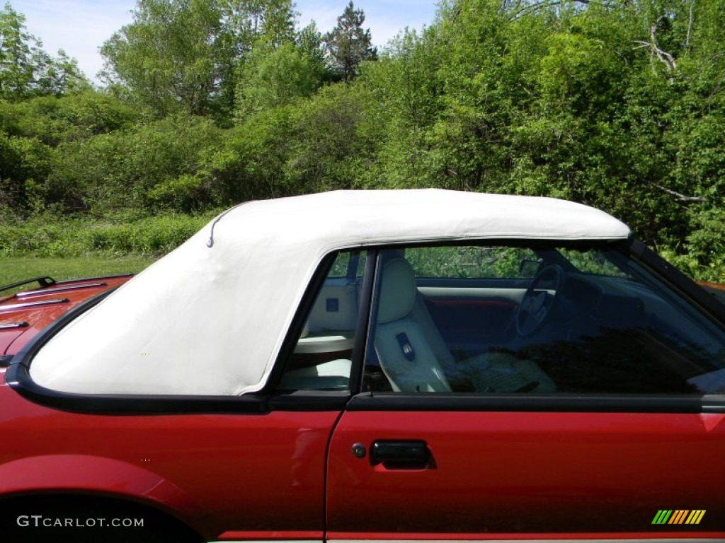 1987 Mustang GT Convertible - Medium Scarlet Red / White photo #27