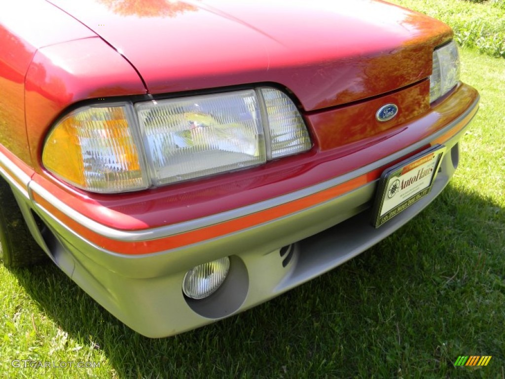 1987 Mustang GT Convertible - Medium Scarlet Red / White photo #33