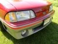 1987 Medium Scarlet Red Ford Mustang GT Convertible  photo #33