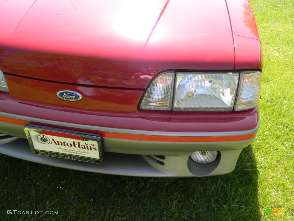 1987 Mustang GT Convertible - Medium Scarlet Red / White photo #35