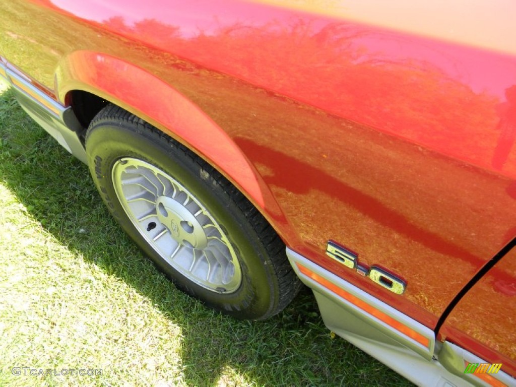1987 Mustang GT Convertible - Medium Scarlet Red / White photo #37