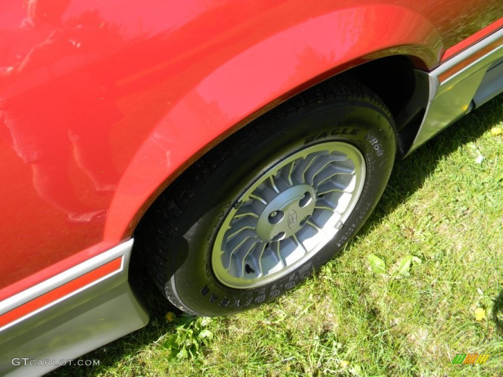 1987 Mustang GT Convertible - Medium Scarlet Red / White photo #39