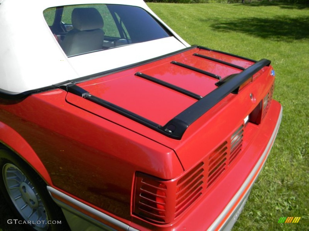 1987 Mustang GT Convertible - Medium Scarlet Red / White photo #42
