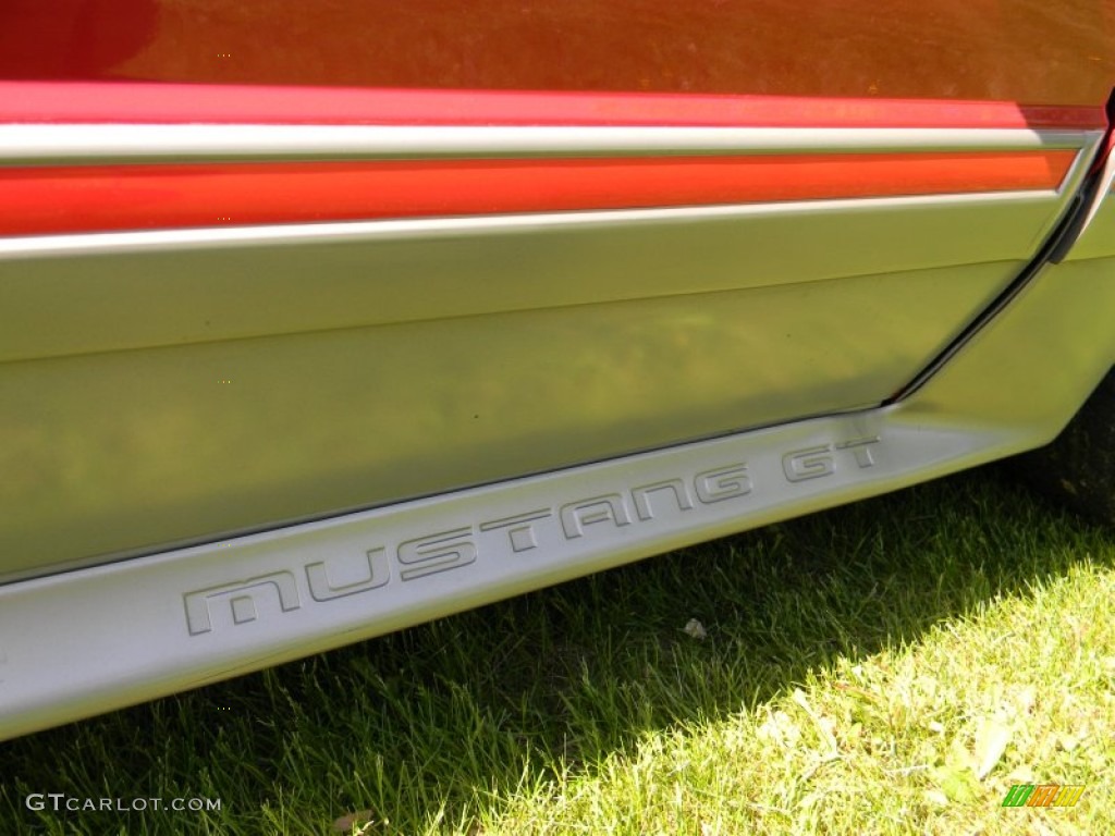 1987 Mustang GT Convertible - Medium Scarlet Red / White photo #46