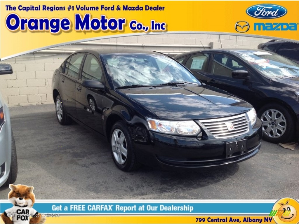 2006 ION 2 Sedan - Black Onyx / Gray photo #1