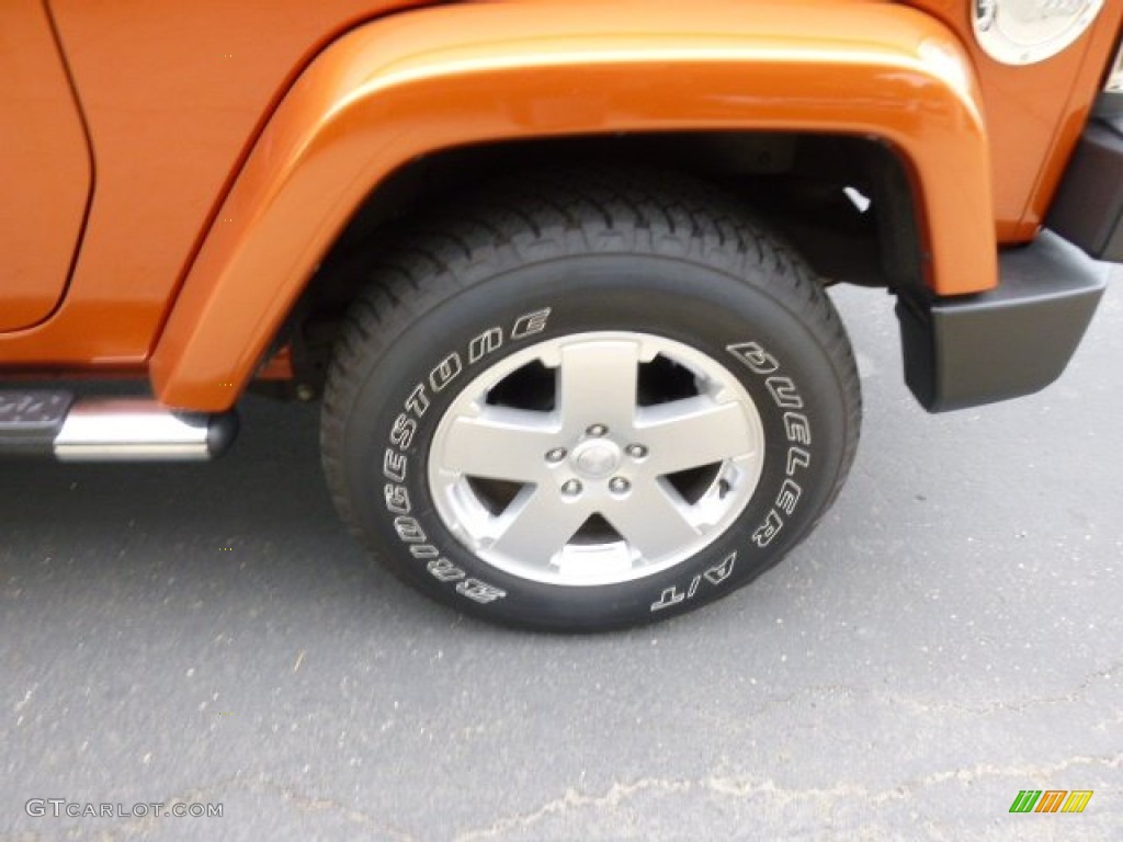 2011 Wrangler Sahara 4x4 - Mango Tango Pearl / Black/Dark Saddle photo #9