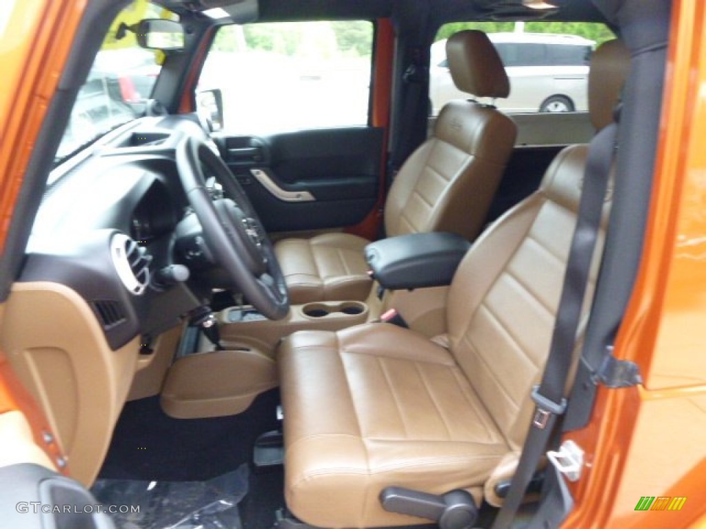 2011 Wrangler Sahara 4x4 - Mango Tango Pearl / Black/Dark Saddle photo #10