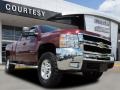 2009 Victory Red Chevrolet Silverado 2500HD LT Extended Cab 4x4  photo #1