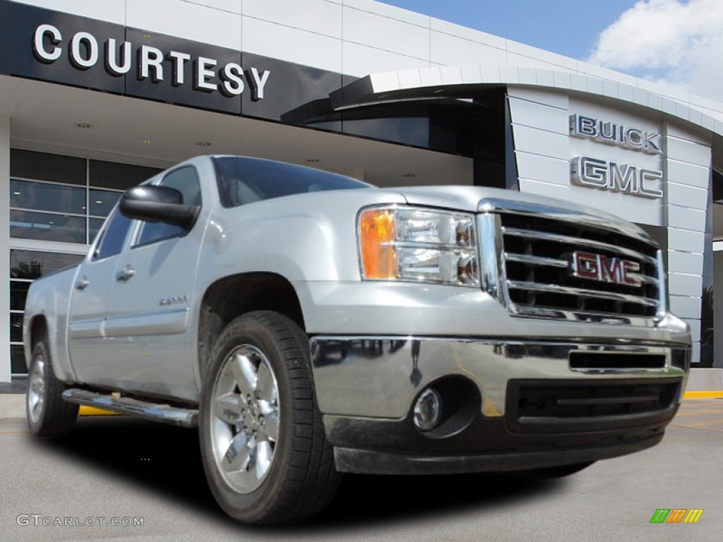 2012 Sierra 1500 SLE Crew Cab - Quicksilver Metallic / Ebony photo #1