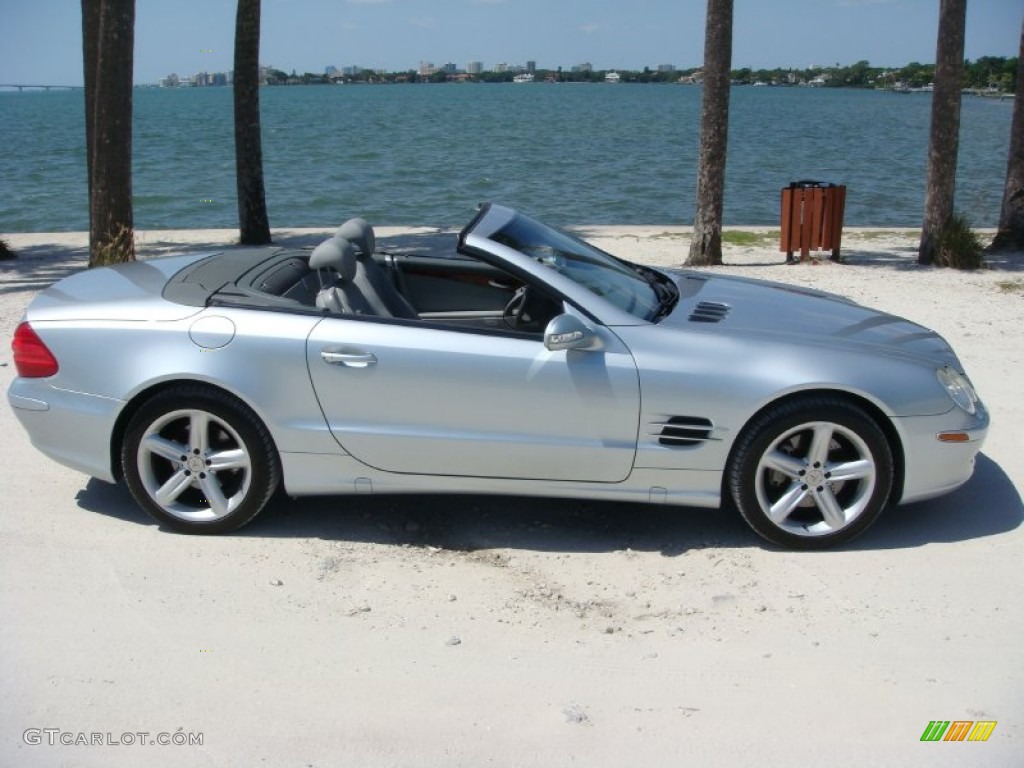 Brilliant Silver Metallic 2003 Mercedes-Benz SL 500 Roadster Exterior Photo #93731043