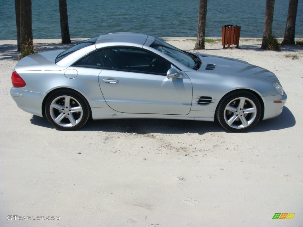 Brilliant Silver Metallic 2003 Mercedes-Benz SL 500 Roadster Exterior Photo #93731424
