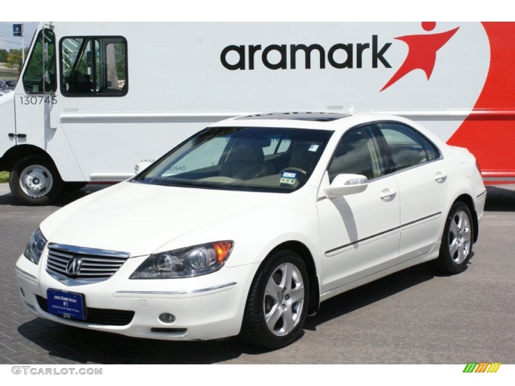 2005 RL 3.5 AWD Sedan - Premium White Pearl / Taupe photo #2