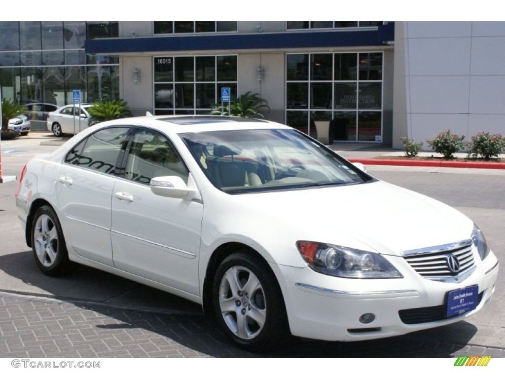 2005 RL 3.5 AWD Sedan - Premium White Pearl / Taupe photo #3