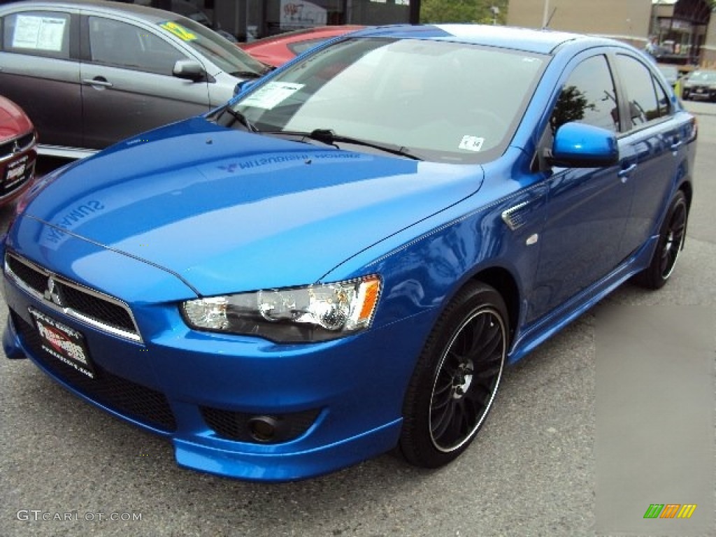 2010 Lancer Sportback GTS - Octane Blue Metallic / Black photo #1