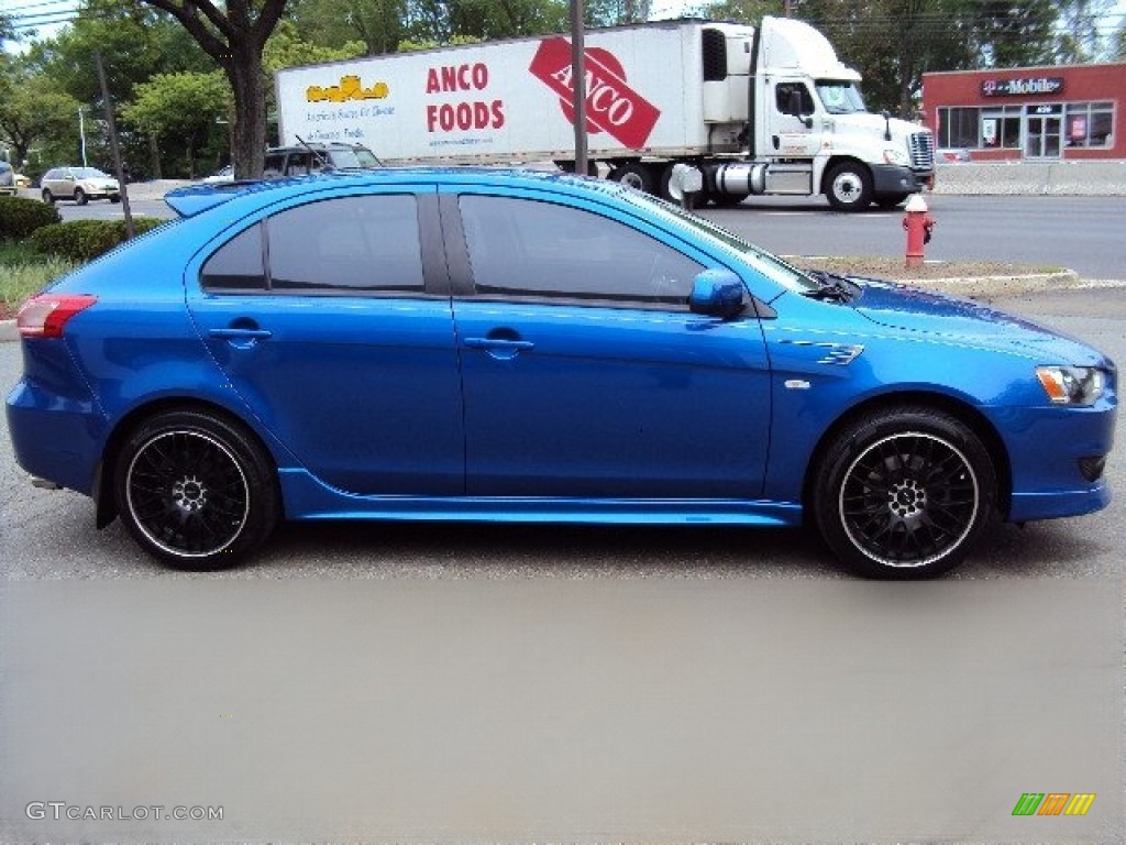 2010 Lancer Sportback GTS - Octane Blue Metallic / Black photo #3