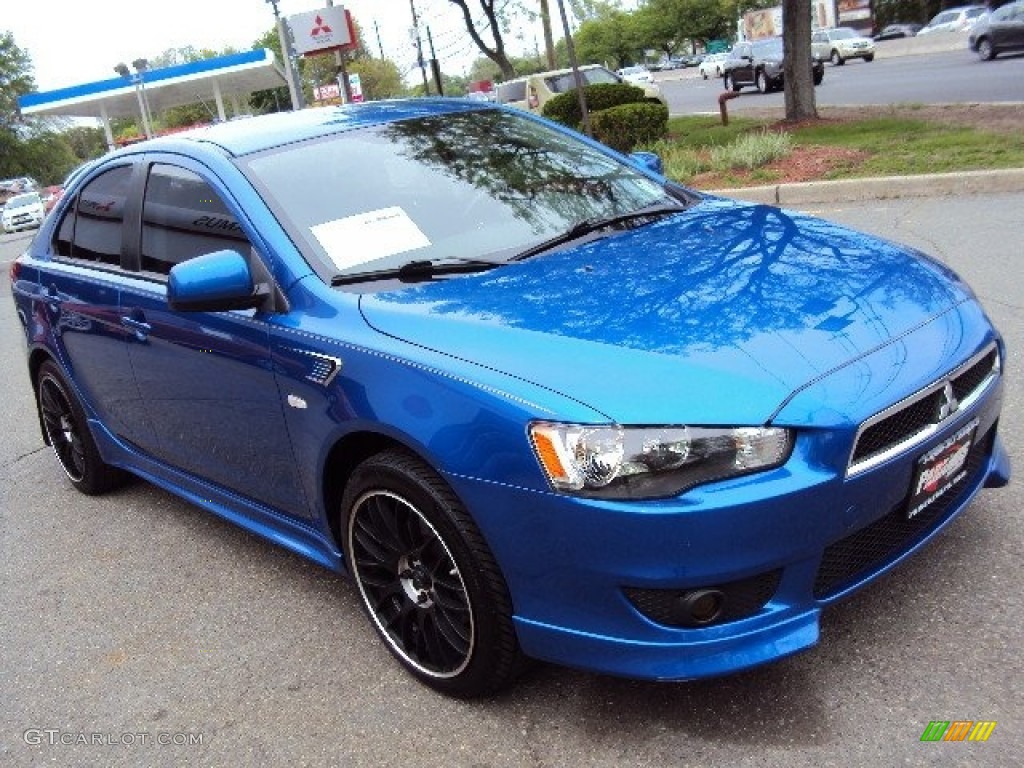 2010 Lancer Sportback GTS - Octane Blue Metallic / Black photo #4