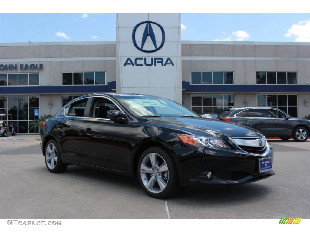 2014 ILX 2.0L Technology - Crystal Black Pearl / Ebony photo #1