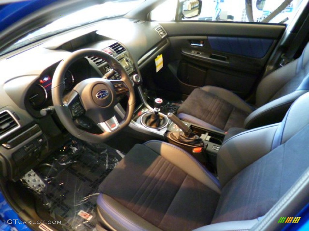 Carbon Black Interior 2015 Subaru WRX STI Launch Edition Photo #93740259
