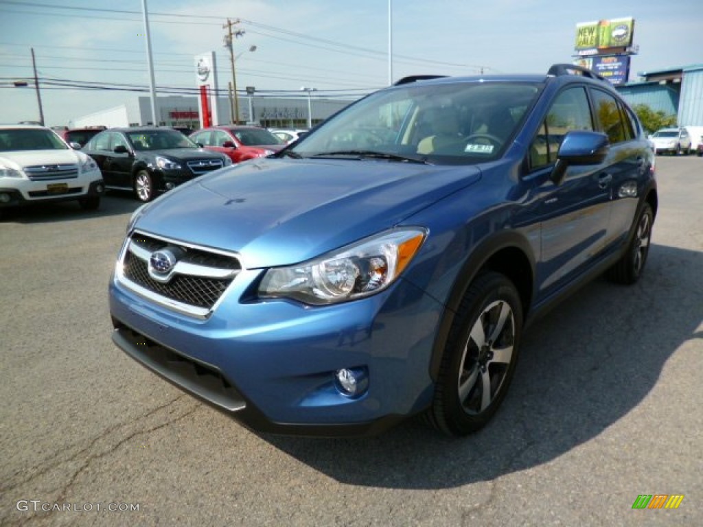 2014 XV Crosstrek Hybrid - Quartz Blue Pearl / Ivory photo #3