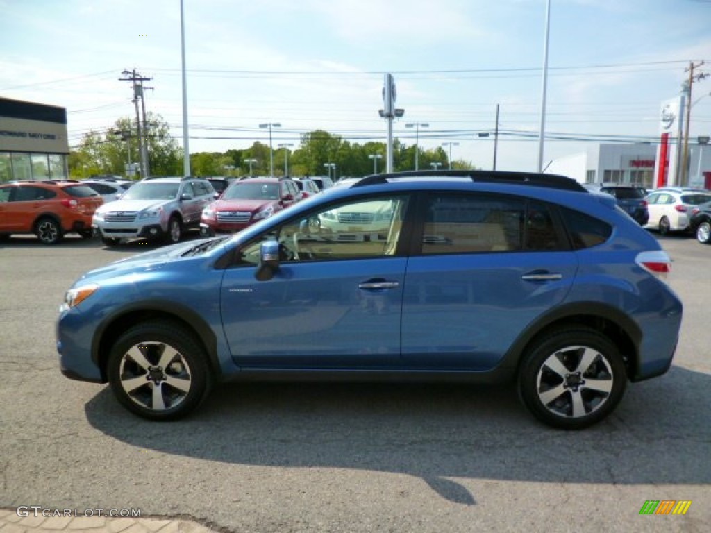 2014 XV Crosstrek Hybrid - Quartz Blue Pearl / Ivory photo #4
