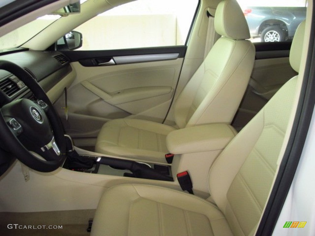 2014 Passat 1.8T SE - Candy White / Cornsilk Beige photo #11